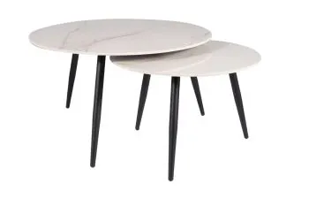 Zestaw 2 ław KORA D biały lakier