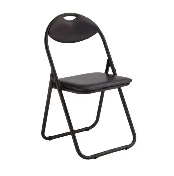 Krzesło tapicerowane JUNO czarne składane