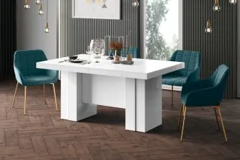 Stół rozkładany LARGO 160(400)x89 biały połysk