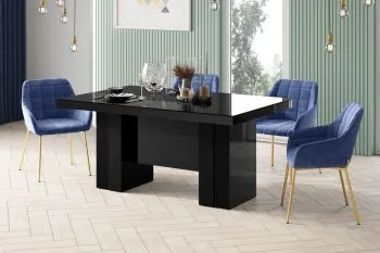 Stół rozkładany LARGO 160(400)x89 czarny połysk