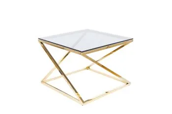 Ława LIAM 60x60 dymiona/złota