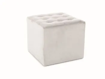 Pufa LORI VELVET jasnoszara