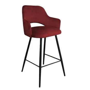 Hoker niski NAPO VELVET bordowy