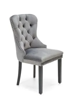 Krzesło tapicerowane MIYA VELVET szare