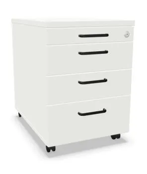 Kontenerek biurowy EASY SPACE MOB PB 4S 43cm biały mobilny