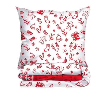 Pościel bawełniana Greno Premium Świąteczna Niespodzianka 220x200 cm wielokolorowa
