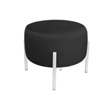 Pufa WILFRED MG VELVET czarna/biała