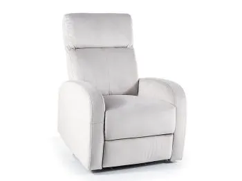 Fotel rozkładany OLIMP VELVET jasnoszary obrotowy