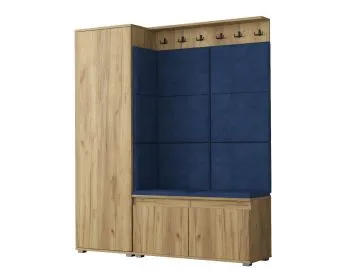 Garderoba do przedpokoju SINGAPUR 154 dąb craft/granatowy