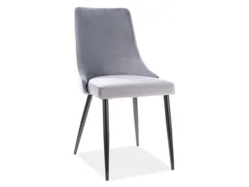 Krzesło PIANO B VELVET szare