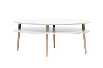 Ława owalna OVO HIGH 110x70 biała