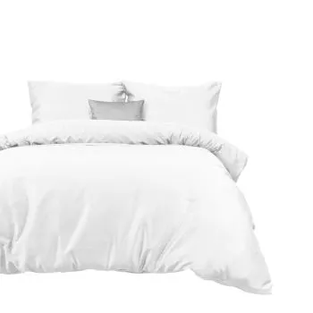 Komplet pościeli satyna bawełniana BIAŁY 603 160x200