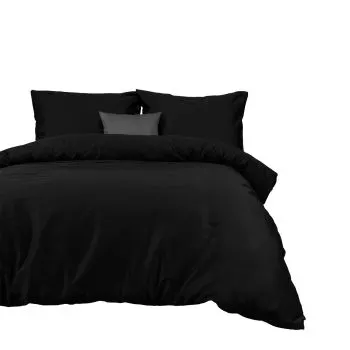 Komplet pościeli satyna bawełniana CZARNY 04000966 160x200 