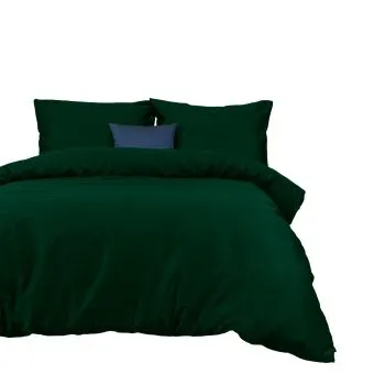 Komplet pościeli satyna bawełniana ZIELEŃ BUTELKOWA 036 220x200 