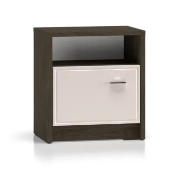 Szafka nocna ALMA 1D dąb windmill/kaszmirowa połysk