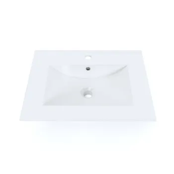 Umywalka wpuszczana PRATO 60cm biała ceramiczna