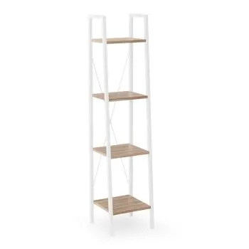 Regał NARVIK REG1 dąb sonoma/biały