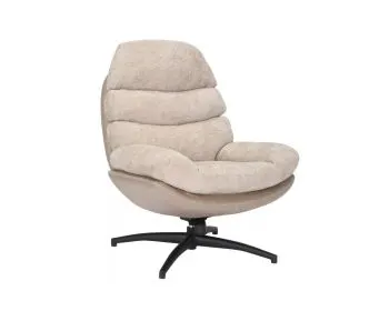 Fotel do salonu GISELLE beżowy obrotowy