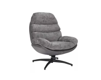 Fotel do salonu GISELLE szary obrotowy