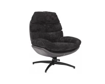 Fotel do salonu GISELLE czarny obrotowy