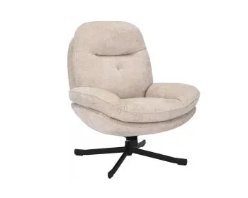 Fotel do salonu HARPER beżowy obrotowy