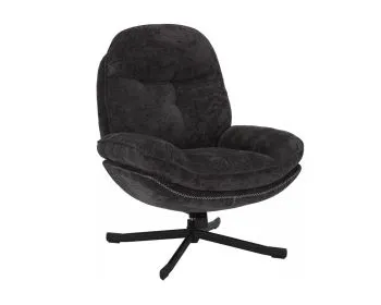 Fotel do salonu HARPER czarny obrotowy