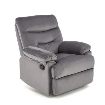 Fotel rozkładany DRAGER VELVET szary