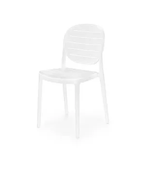 Krzesło K529 białe z tworzywa PVC