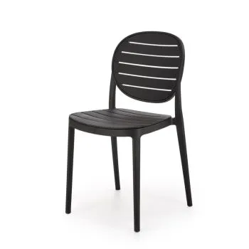 Krzesło K529 czarne z tworzywa PVC