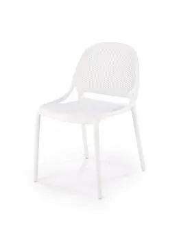 Krzesło K532 białe z tworzywa PVC