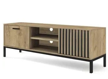 Szafka RTV LAMINO RTV-1 180 dąb craft/czarna