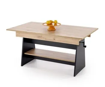 Ława rozkładana podnoszona ERIKA dąb artisan/czarny