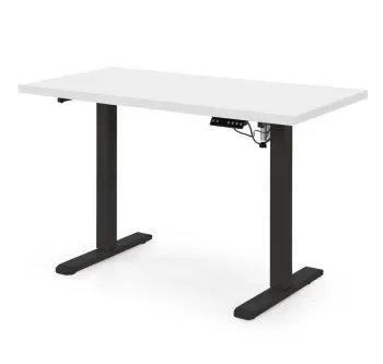 Biurko B54 120x60cm białe/czarne z regulacją wysokości