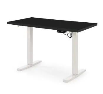 Biurko B54 120x60cm czarne/białe z regulacją wysokości