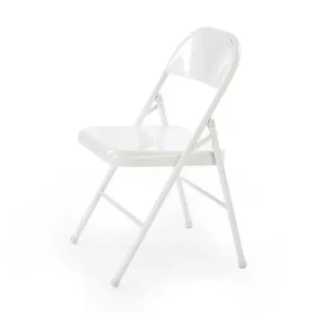 Krzesło metalowe K565 białe składane