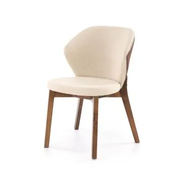 Krzesło tapicerowane K583 orzech/beżowe