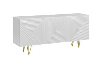 Komoda PYRAMID 160 biały mat/złota