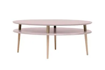 Ława owalna OVO HIGH 110x70 różowa