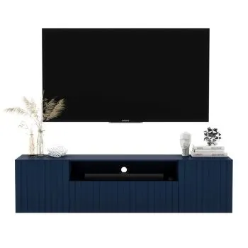 Szafka RTV TAL 2D1K 2 150cm wisząca granatowa mat