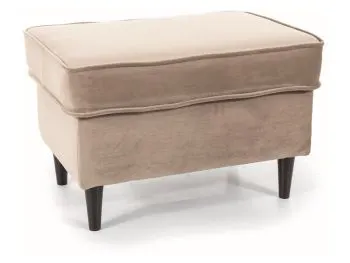 Pufa RON VELVET ciemnobeżowa