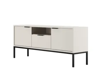 Szafka RTV AUSTIN 135 biała/czarna