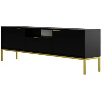 Szafka RTV AUSTIN 175 czarna/złota