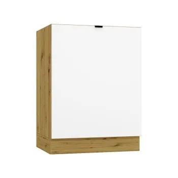 Szafka pod zlew GIANNA D60ZL P/L biała alaska/dąb artisan