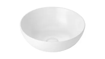 Umywalka nablatowa SHELL 39 cm biała okrągła
