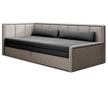 Sofa rozkładana z funkcją spania FULGEO jasna szara/szara lewa