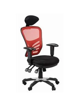 Fotel biurowy SPRINT czerwony/czarny