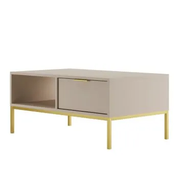 Stolik kawowy AUSTIN 100x60 kaszmir/złoty