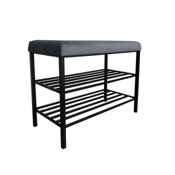 Stojak na buty z siedziskiem GAJA BL14 czarny/szary