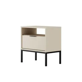 Szafka nocna AUSTIN kaszmir/czarna