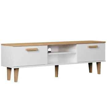 Szafka RTV DENVER 160 biała/hikora